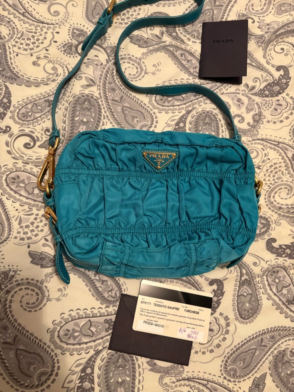 Prada Tessuto Gaufre Crossbody Bag